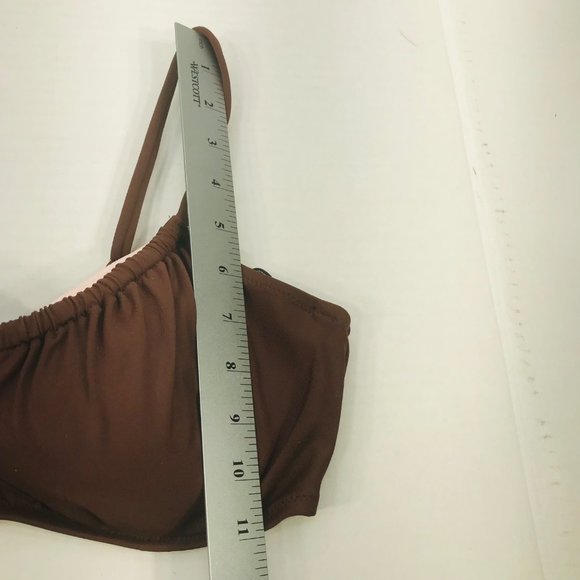 Shade And Shore Women's 36B Lightly Lined Shirred Bralette Bikini Swim Top New - Picture 12 of 12